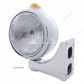Stainless Steel Guide 682-C Headlight H6024 & Dual Mode LED Signal - Amber Lens