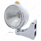 Stainless Steel Guide 682-C Headlight H4 & Dual Mode LED Signal - Amber Lens