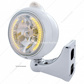 Chrome Guide 682-C Headlight H4 With 34 Amber LED & LED Signal - Clear Lens