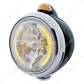 Black Guide 682-C Headlight H4 With Amber LED & Dual Mode LED Signal - Amber Lens
