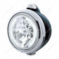 Black Guide 682-C Headlight H4 With White LED & LED Signal - Clear Lens