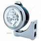 Black Guide 682-C Headlight H4 With White LED & LED Signal - Clear Lens