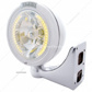 Chrome Classic Headlight H4 With 34 Amber LED & Dual Mode LED Signal - Clear Lens