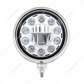 Black Guide Headlight 11 LED Bulb - Chrome
