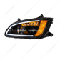 Blackout Projection Headlight With LED Turn Signal & Position Light For 2008-2017 Kenworth T660 - Driver