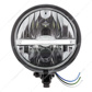 Black 5-3/4" Motorcycle Headlight 9 LED Bulb With White LED Light Bar - Bottom Mount