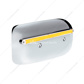 24 LED GloLight Rear Headlight Housing Cover For 2008-2023 Peterbilt 389 (Driver)- Amber LED/Clear Lens