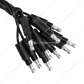 6" Single Lead Wire With .180 Bullet Termination & Stripped End - Black (10 Pcs)