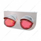 SS Light Bracket With 2X 9 LED Dual Function Watermelon GloLight & Visors -Red LED/Clear Lens