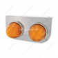 Stainless Light Bracket With 2X 9 LED Dual Function Watermelon GloLight - Amber LED/Amber Lens