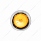 4 LED Dual Function 3/4" Mini Spike Light With SS Bezel (Clearance/Marker) - Amber LED/Clear Lens
