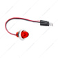 4 LED Dual Function 3/4" Mini Watermelon Light (Clearance/Marker) - Red LED/Red Lens