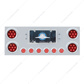 SS Rear Center Panel With 4X Red LED 4" Light & 6X Red LED 2" Light & Bezel -Red Lens -Comp. Series