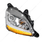 Chrome Projection Headlight With LED Position Light & Signal For 2012-2021 Peterbilt 579- Passenger