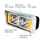 10 High Power LED "Chrome" Projection Headlight With LED Turn Signal & Position Light Bar - Passenger
