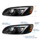 Black LED Headlight For Peterbilt 386 (2005-2015) & 387 (1999-2010) - Driver