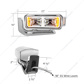 10 High Power LED Projection Headlight Assembly With Mounting Arm & Turn Signal Side Pod