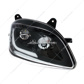 Black LED Headlight W/Sequential LED Turn Signal For Peterbilt 579 (2012-21) & 587 (2010-16) - Passenger