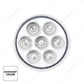 7 LED 2" Round Double Fury Light (Clearance/Marker) - Red & White LED/Clear Lens