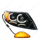 Black LED Projector Headlight With Rear Facing Turn Signal For International Durastar 2002-2018 - Passenger