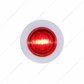 3 LED Dual Function 3/4" Mini Auxiliary/Utility Light With Bezel & Washer - Red LED/Red Lens