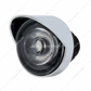 3 High Power LED 1" Light (Clearance/Marker) With Visor - Blue LED/Clear Lens
