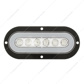 22 LED 6" Oval Flange Mount GloLight (Turn Signal) - Amber LED/Clear Lens