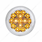 15 LED 2-3/8" Turn Signal Light For Motorcycle- Amber LED/Clear Lens