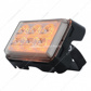 6 High Power LED Rectangular Warning Light With Bracket - Amber LED (Bulk)