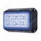 6 High Power LED Rectangular Warning Light - Blue LED (Bulk)