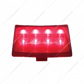 8 LED Fender Tip Light For Harley Motorcycle- Red LED/Red Lens (Bulk)