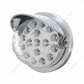 17 LED Dual Function Watermelon Clear Reflector Flush Mount Kit With Visor - Amber LED/Clear Lens