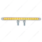 38 LED 12" Reflector Double Face Light Bar - Amber & Red LED/Clear Lens