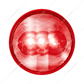 3 LED 4" Round Light (Stop, Turn, & Tail)-Red LED/Red Lens