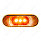 3 LED 6" Oval Light(Turn Signal)-Amber LED/Amber Lens