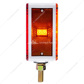 52 LED Single Stud Double Face Turn Signal Light (Passenger) - Amber & Red LED/Amber & Red Lens