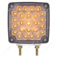 52 LED Double Stud Double Face Turn Signal Light (Passenger) - Amber & Red LED/Clear Lens