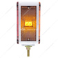 52 LED Double Stud Double Face Turn Signal Light (Passenger) - Amber & Red LED/Clear Lens
