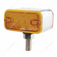 6 LED Double Face Light - T-Mount - Amber & Red LED/Amber & Red Lens