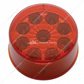 9 LED 2" Round Reflector Light (Clearance/Marker) - Red LED/Red Lens