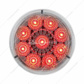 9 LED 2" Round Reflector Light (Clearance/Marker) - Red LED/Clear Lens