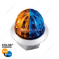 4 LED 3/4" Mini Watermelon Double Fury Light With Clear Lens (Clearance/Marker) - Amber & Blue LED