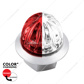 4 LED 3/4" Mini Watermelon Double Fury Light With Clear Lens (Clearance/Marker) - Red & White LED