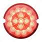 17 LED Dual Function Reflector Cab Light - Red LED/Red Lens