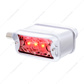 6 LED Single Function Double Face Light W/Visor - Horizontal Mount - Amber & Red LED/Clear Lens