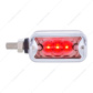 6 LED Single Function Double Face Light W/Visor - Horizontal Mount - Amber & Red LED/Clear Lens