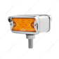 12 LED Dual Function Double Face Light W/Visor - T-Mount - Amber & Red LED/Amber & Red Lens