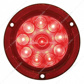 10 LED 4" Round Reflex Flange Mount Light (Stop, Turn & Tail) - Red LED/Red Lens