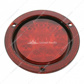 10 LED 4" Round Reflex Flange Mount Light (Stop, Turn & Tail) - Red LED/Red Lens