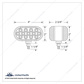 26 LED Dual Function Reflector Double Face Oval Light